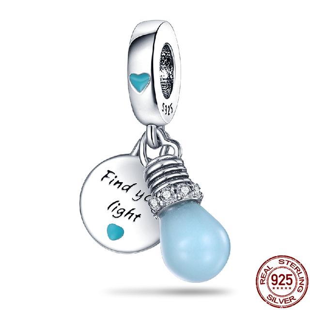 925 Sterling Silver Magic Color Chameleon Luminous Series Beads Suitable Fit Bracelet Charm Ms Jewelry Gift 