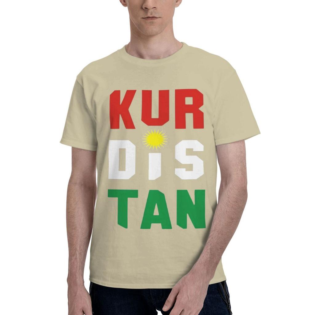 KURDISTAN 100 Cotton Casual Breathable Confortable Manga Football Shirts 2025 Men TShirt