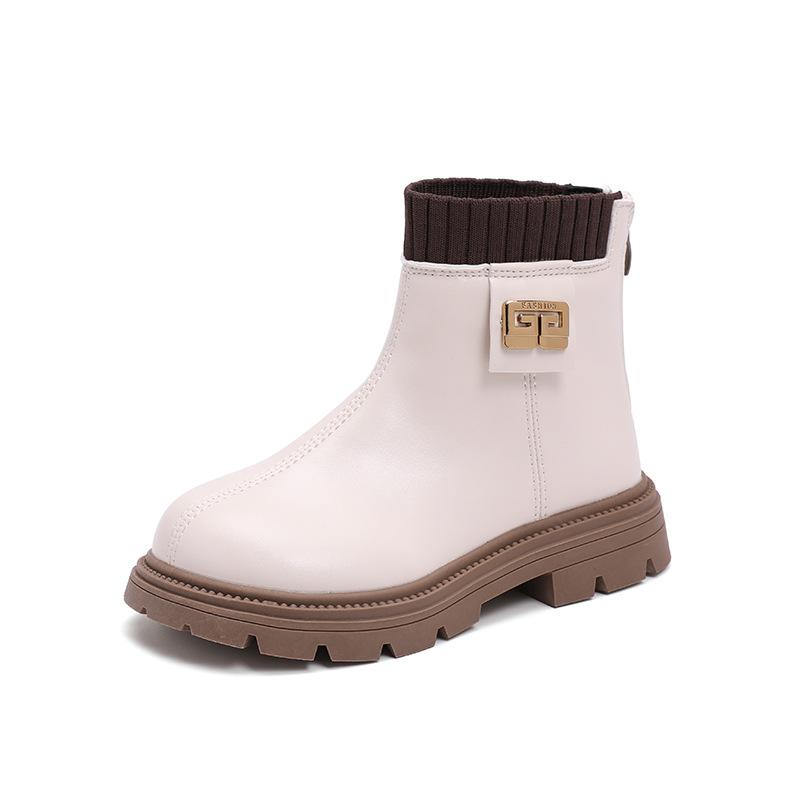 Dívčí kozačky Dětská obuv Podzim Zima Dívčí krátké kozačky Sametové Teplé Středně dlouhé kozačky Dívčí kozačky Dívčí boty Botas