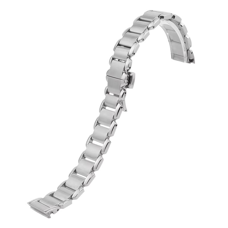 

14mm Metal Watch Chain for Tissot T02 T023 Series Watch Strap Ocean Wave Steel Strap Women s Watch Bracelet Quartz Watchband 14mm срібний