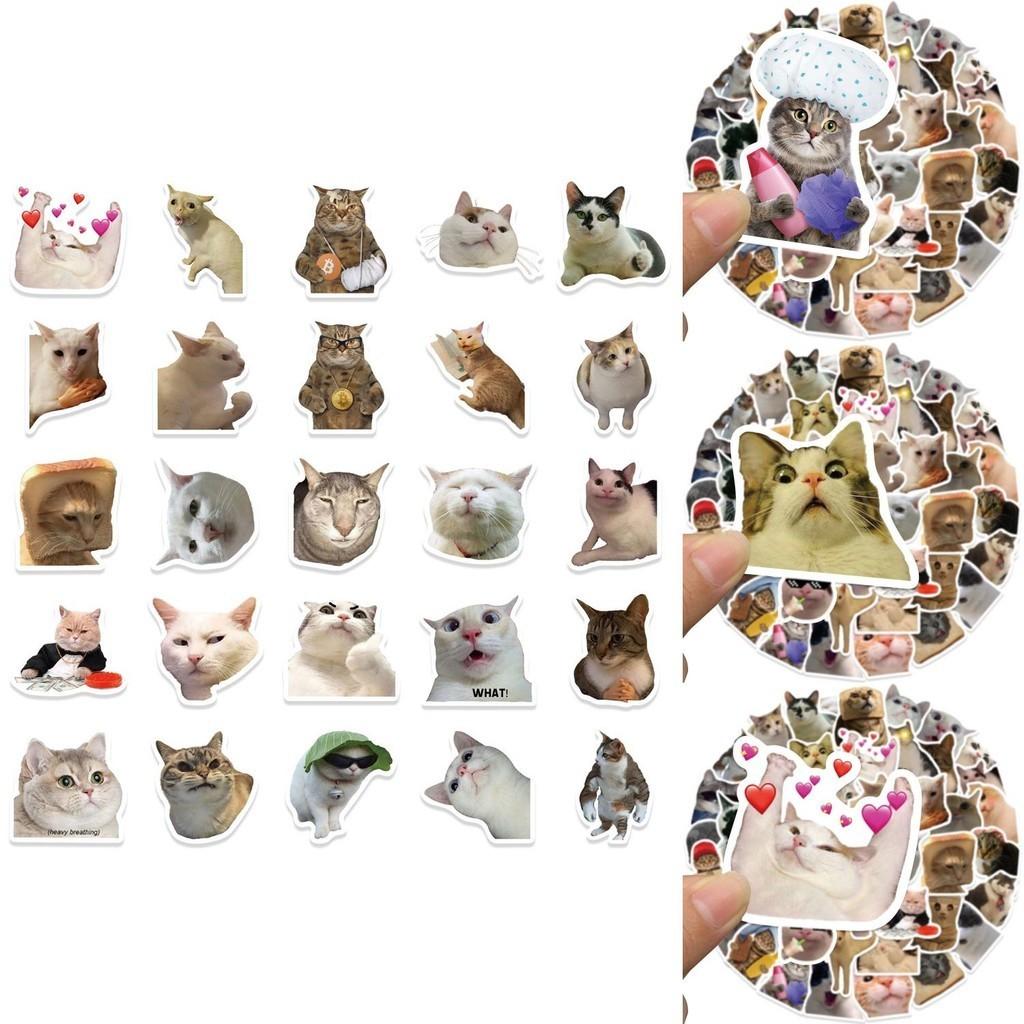 50 Cute Cartoon Cat Stickers For Scrapbooking Luggage Phone Cases Guitars And Skateboards