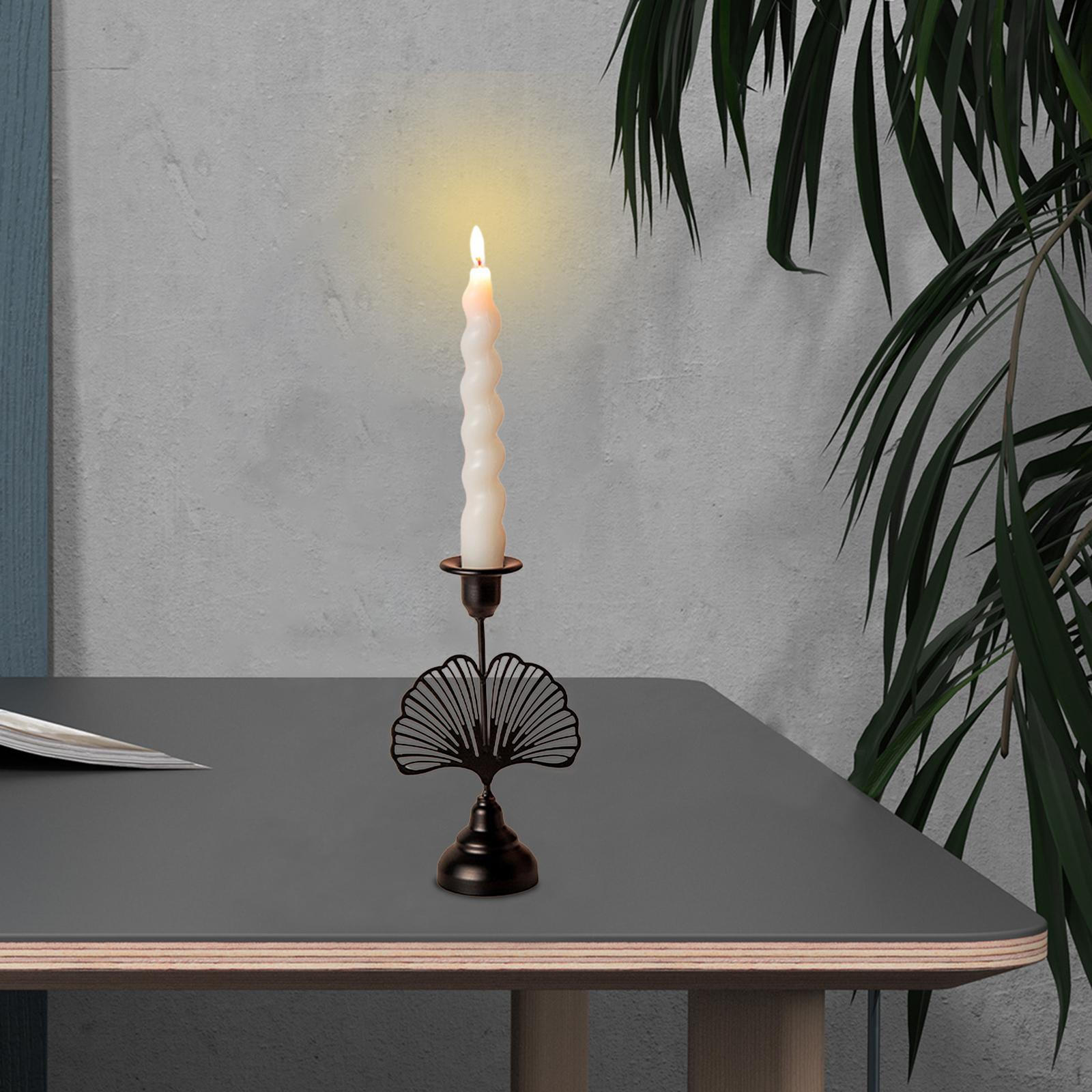 

Черный железный конусный подсвечник, декоративный элегантный традиционный центральный элемент стола, украшение для 5.5x18cm