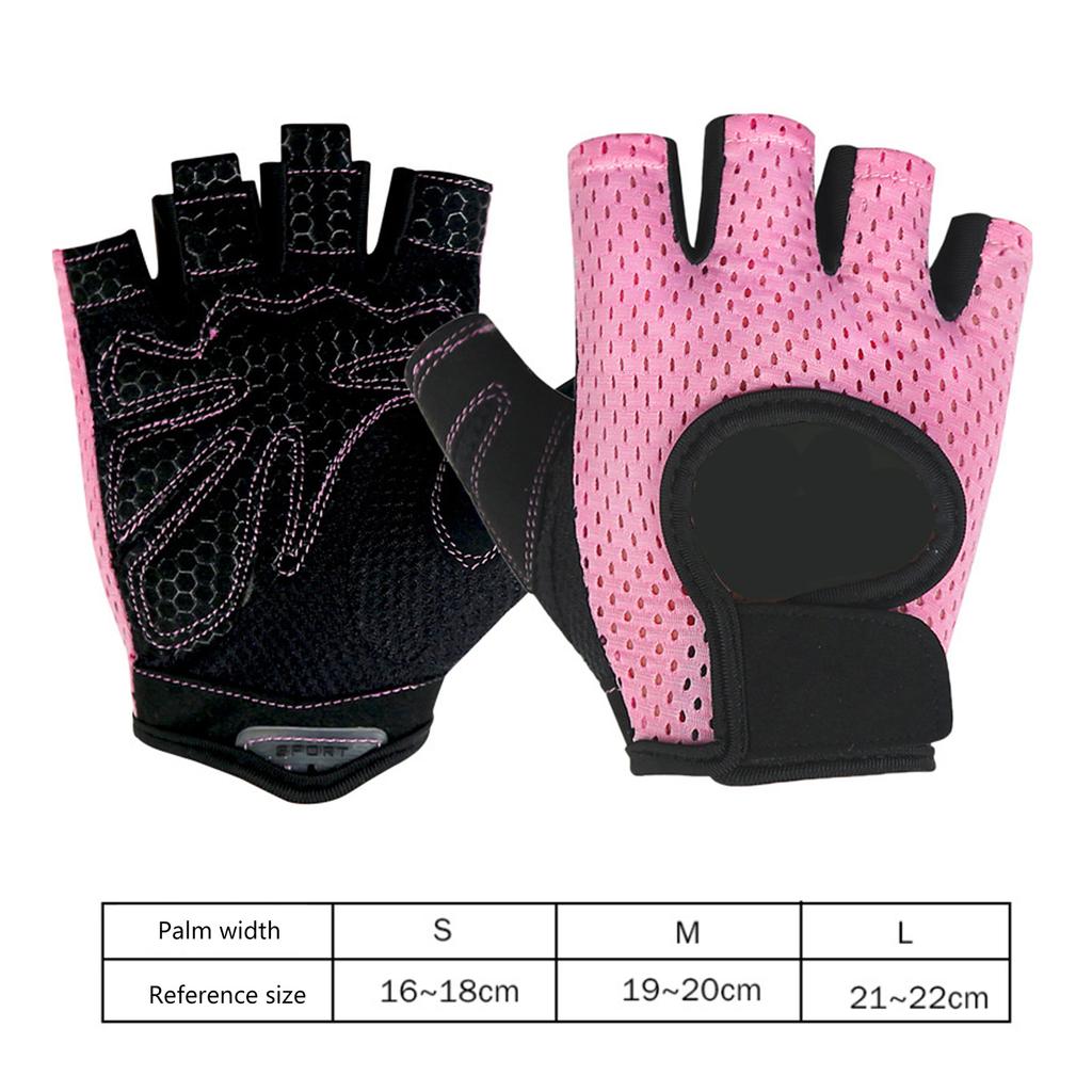 Half Finger Gym Gloves Women Men Weightlifting Fitness Gloves Fingerless Nonslip Bodybuilding Training Dumbbells Gloves