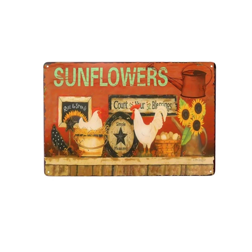 Floral Nature Plants Metal Tin Retro Sign For Kitchen Garden Home Bars Restaurants Cafes and Pubs Art Poster for Wall Dec