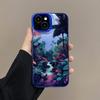 Tropical Green Plant Leaf Tree Jungle Laser Phone Case For iPhone 11 15 13 14 Pro Max Plus 16 12 Pro Max 13 Mini Shockproof Case
