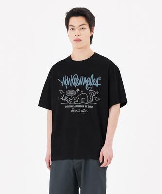 Neko Next Sign Logo Short Sleeve T-Shirt - Black