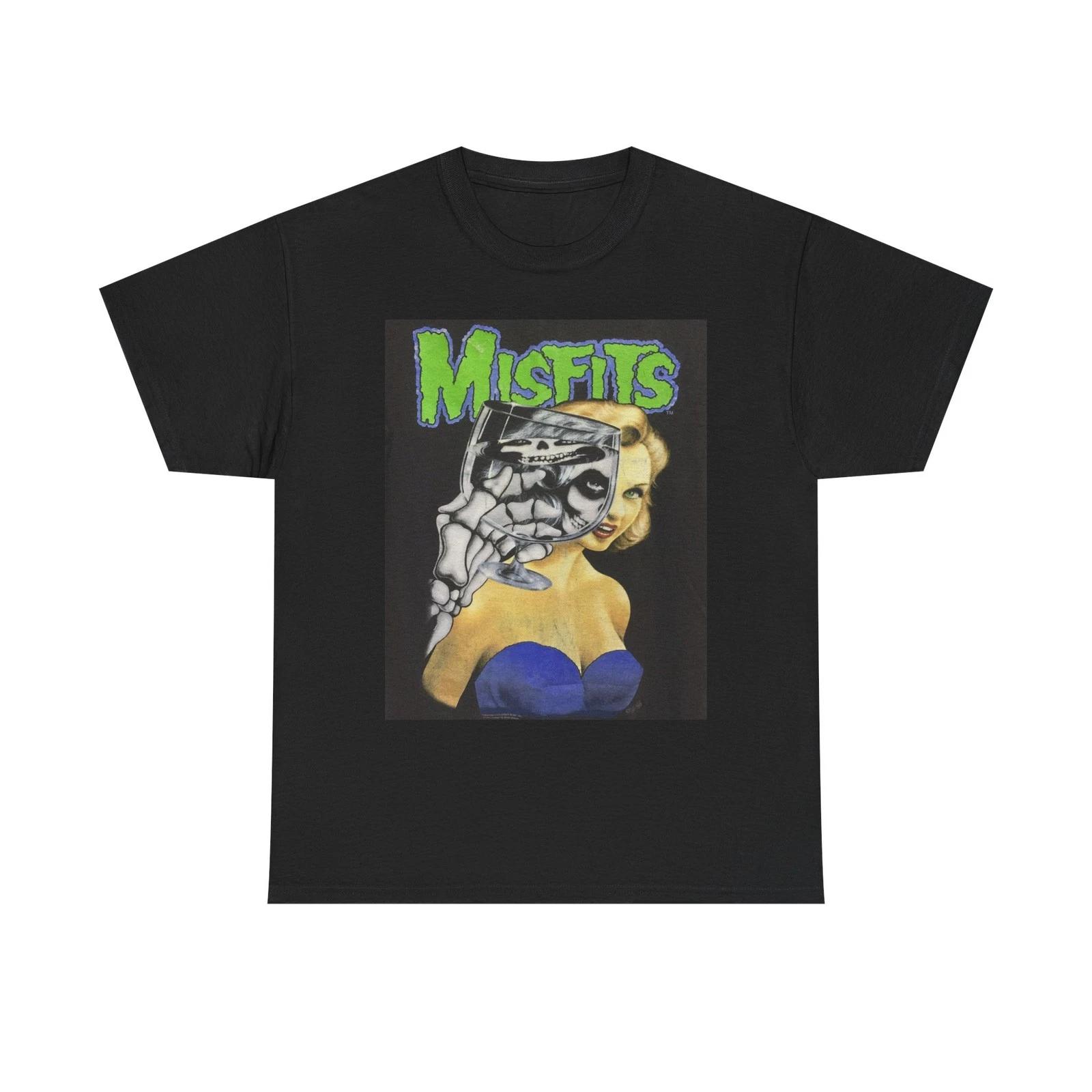 Misfits Graphic T Shirt Vintage Metal Women Retro Unisex Heavy Cotton Tee 4XL