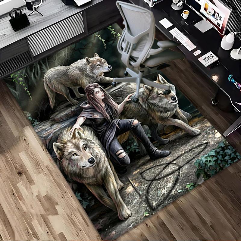 Wolf Pack Living Room Nonslip Area Rug Soft Carpet For Bedroom Game Playroom Sofa Office Home Decor Doormat Christmas Gift
