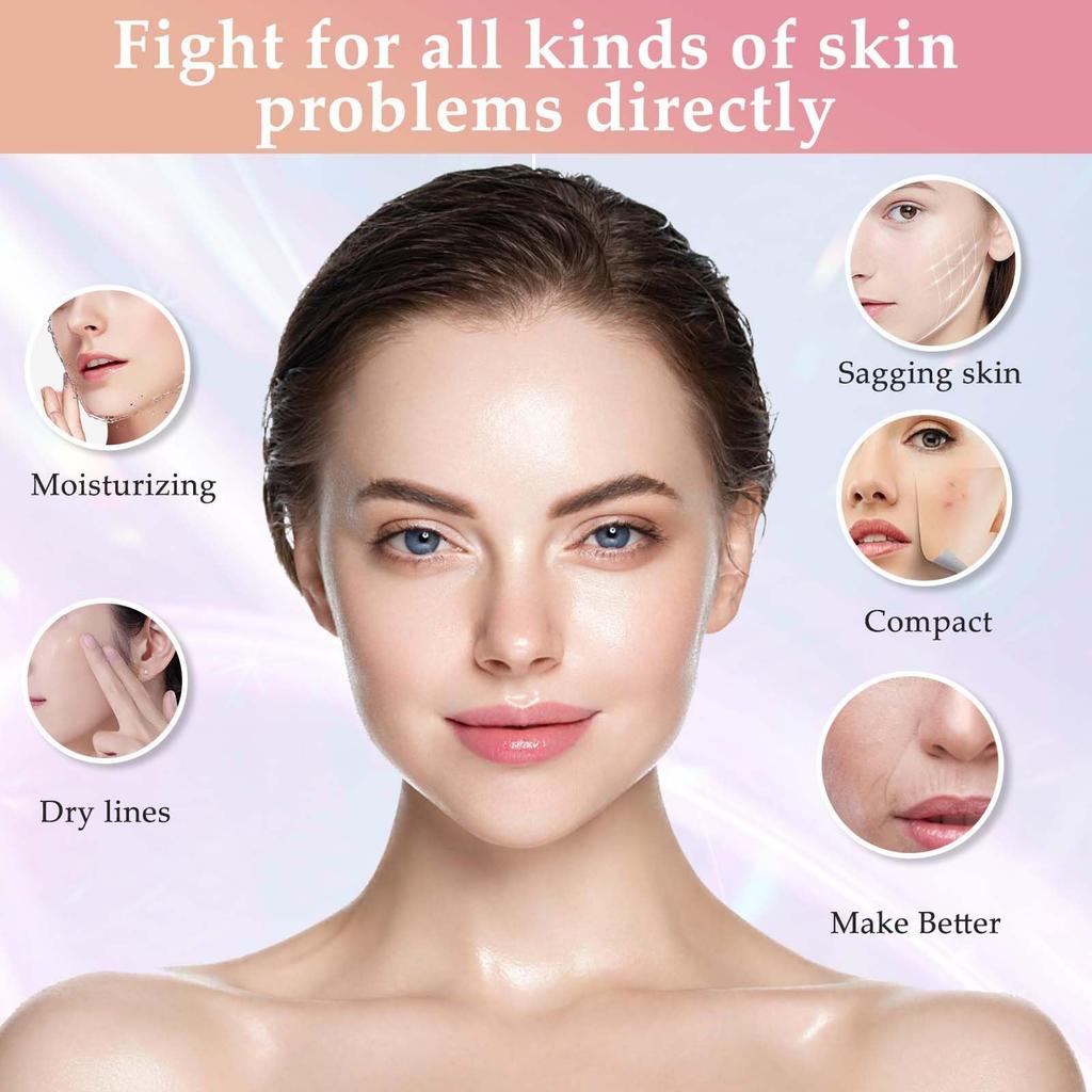 Facial and Neck Massage Tools, 7 Colors LED Ladies Skin Care Facial Brightening Skin Tone