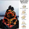 1pc Black Rose Print Blanket   Lightweight Flannel Throw Blanket For Sofa, Bed, Living Room, Office, Outdoor Travel, Camping