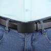 Herrengürtel aus veganem Leder für Männer | (Formell/Freizeitkleidung) | Schwarz