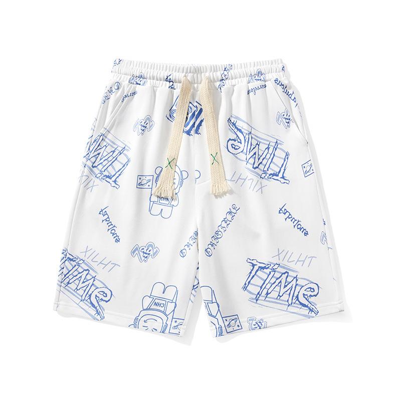 Шорты, мужские летние капри, свободные беговые брюки, большие спортивные брюки, повседневные пляжные брюки, баскетбольные брюки и модные брюки S