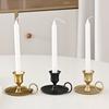 Metal Candle Holder Desktop Candlestick Adornment Candle Holder With Handle Centerpiece Dining Table Wedding Festive Decoration