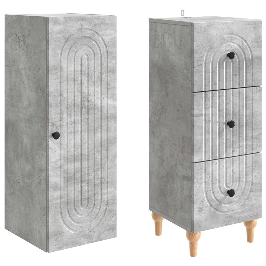 Cabinet Set 2 pcs 33 x 34.5 x 90 cm engineered wood