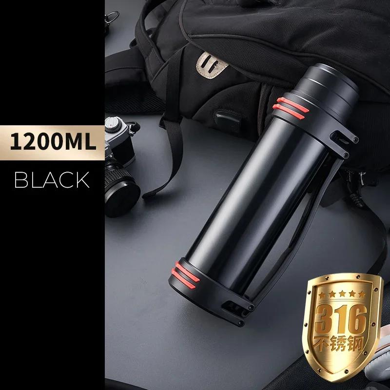 Stainless Steel Thermos Bottle Vacuum Large Capacity Flasks Water Bottle Insulated Water Outdoor Travel Bottle Cup Keeping Warm
