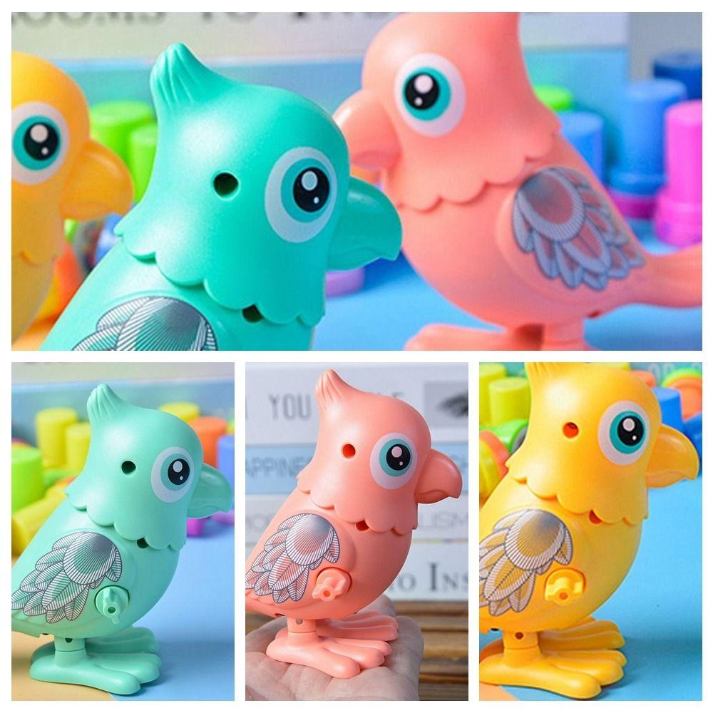 

Animal Parrot Wind Up Toy Green/Pink Cute Kids Gift