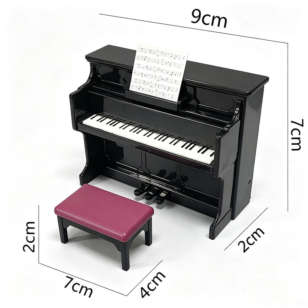 Cross-Border Miniature Piano Model DIY Prop for Playhouse Decor