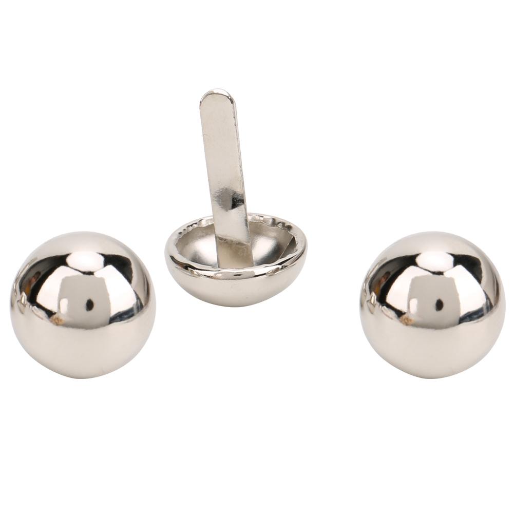50PCS Zinc Alloy 15MM Mushroom Shape DIY Decoration Stud Rivets for Bag Shoes Hat Clothes AccessoriesSilver