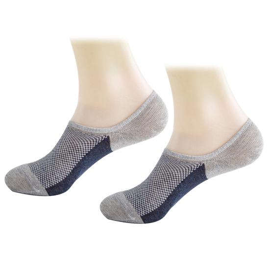 Men Summer Breathable Mesh Color Block Anti-slip Invisible Low Cut Boat Socks