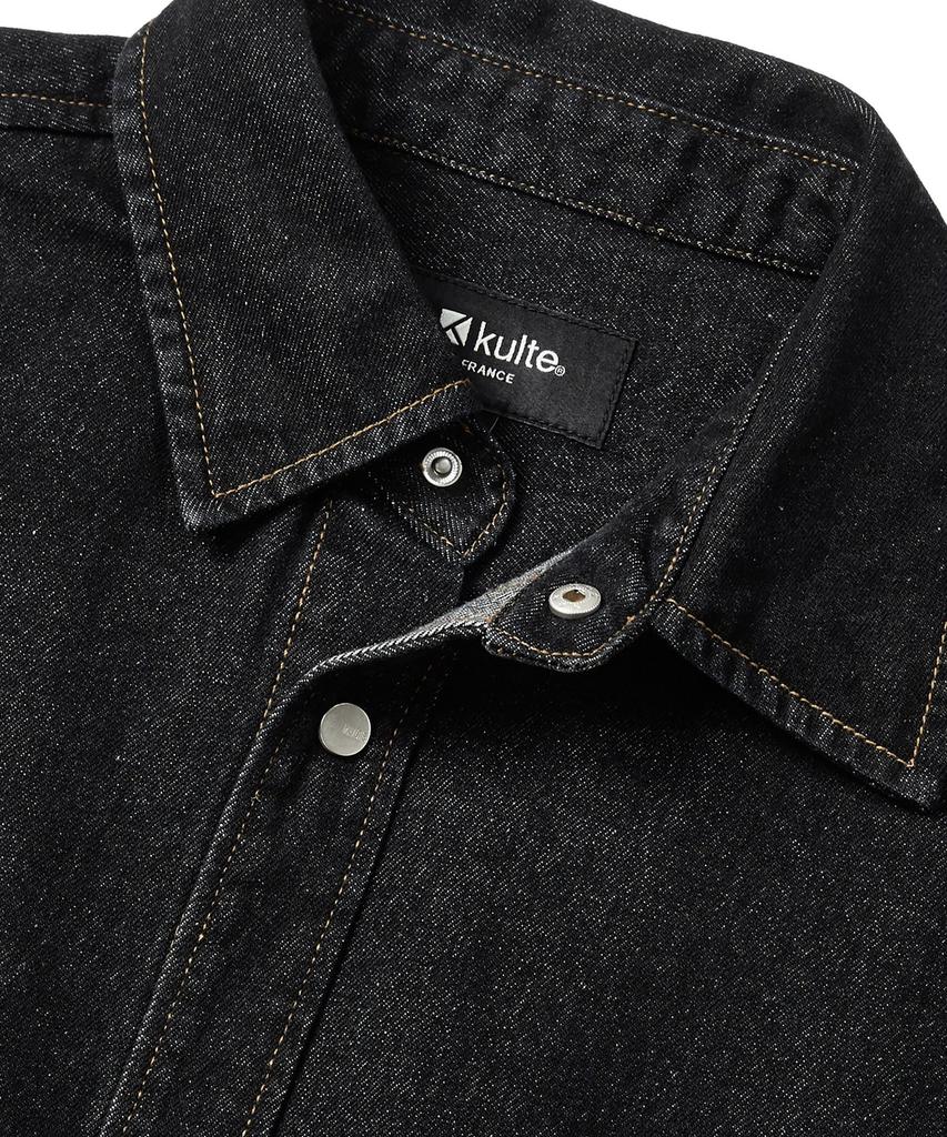 KULTE Washed Work Denim Shirt Black