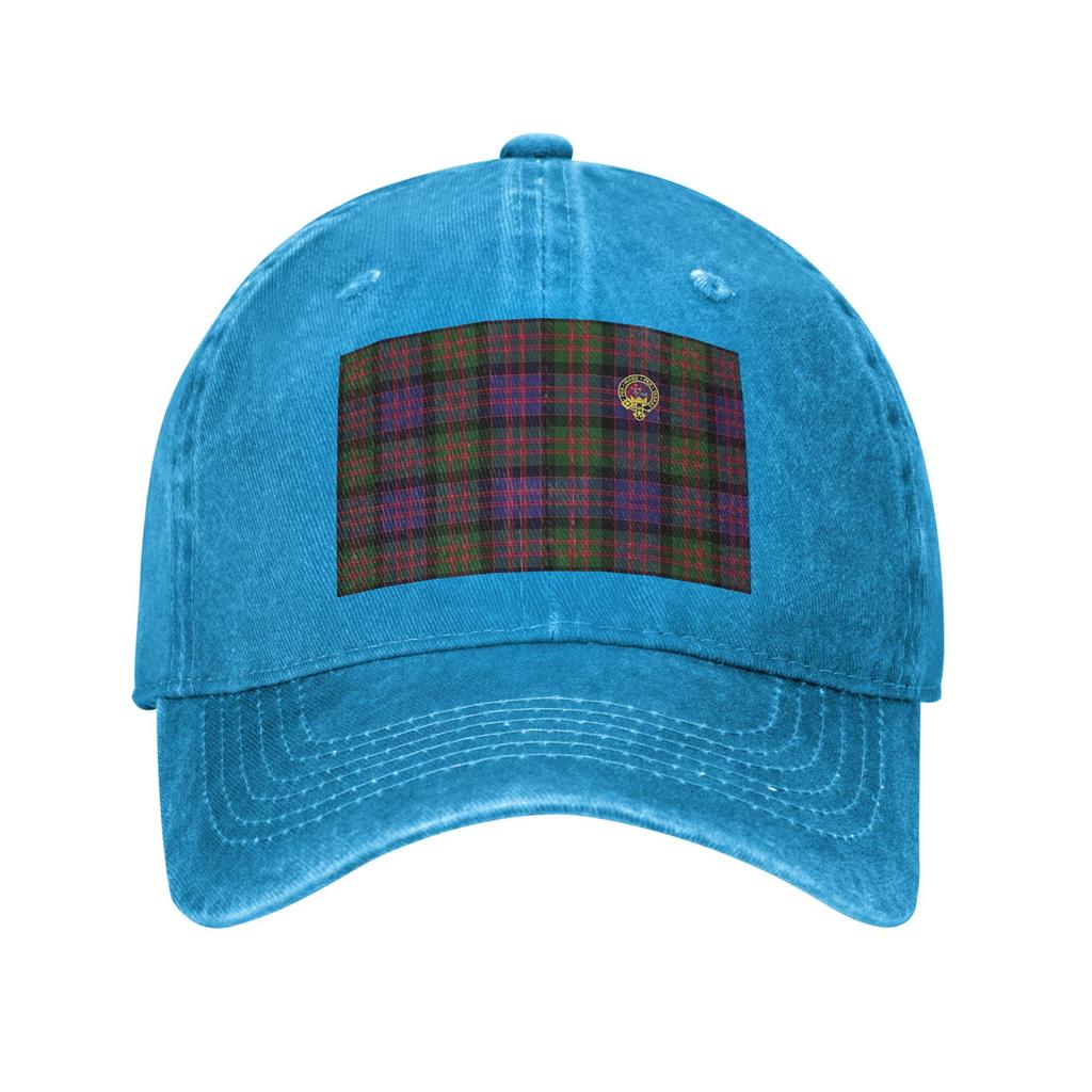 The McDonald and MacDonald Clan tartan with badge by Faelee Denim Cap Casual Baseball Caps Hat Summer Unisex Baseball Hats