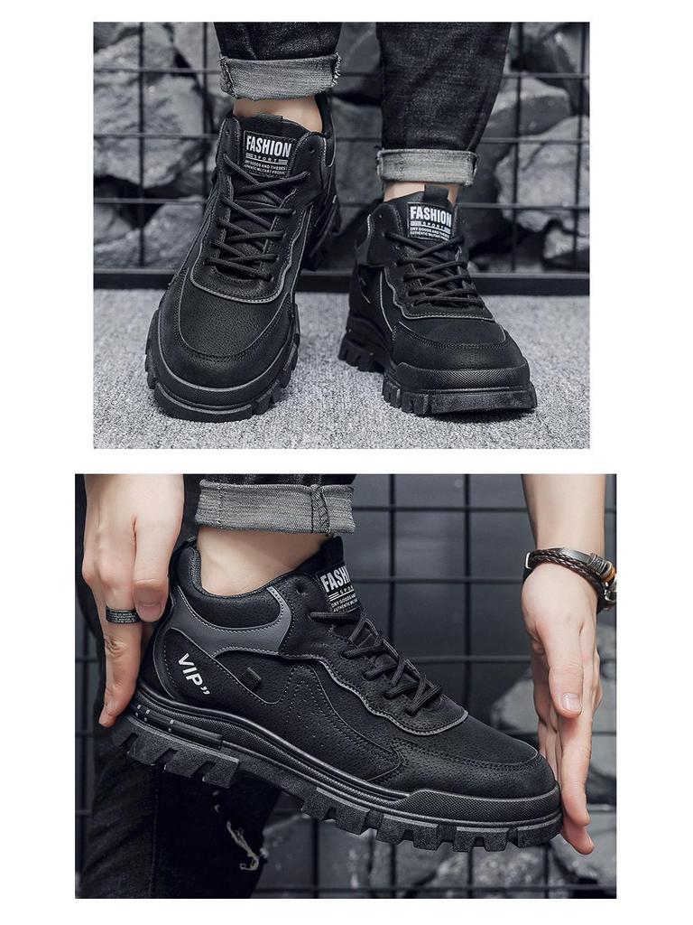 2025 Spring Trendy Men's Thick-Soled Martin Boots: British Style Casual Sports Outdoor Shoes