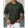Retro Loose Texture Knitted Polo Shirt Men's Summer Lapel T-shirt Breathable Short Sleeves