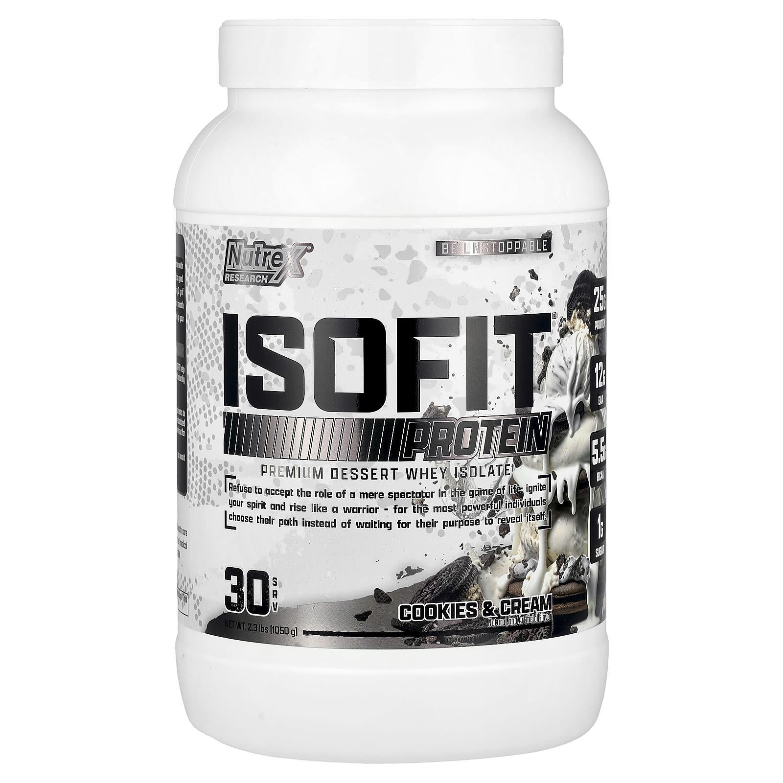 

Isofit® Protein, Premium Isolate Dessert, Cookies & Cream, 1,050G (2.3Lb)