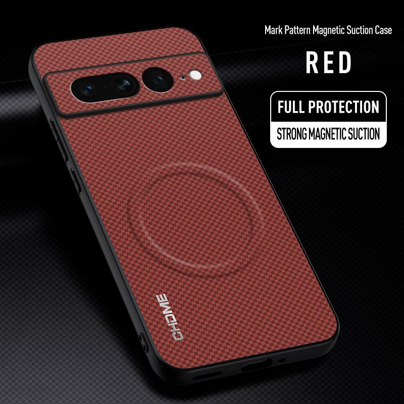For Google Pixel 7 Pro Case Luxury Car Magnetic Holder Phone Case For Google Pixel 7 Pro 5G 7Pro Silicone Shockproof Back Cover For Pixel 7 Pro красный