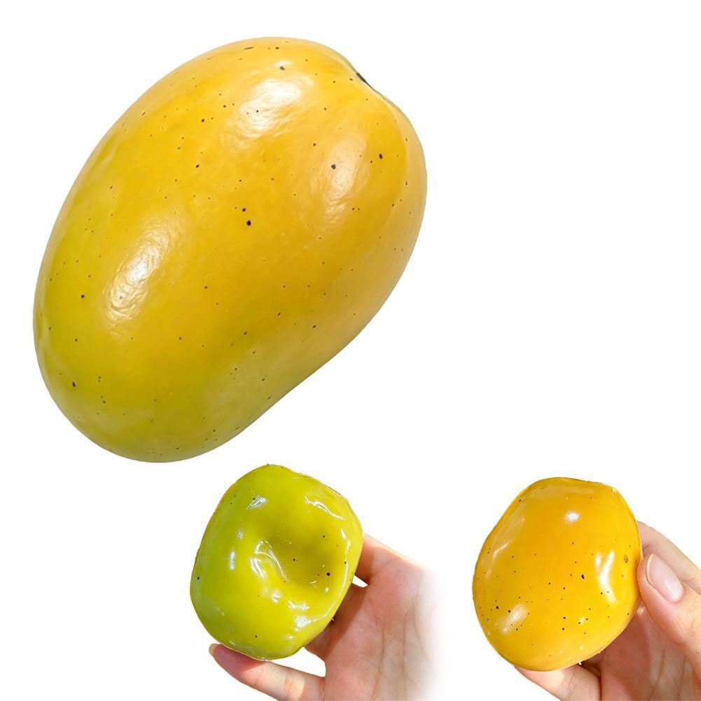 Color-Changing Mango Squeze Toy Squishy Slow Rising Home Decor Party Favors, Fruit Squishies Sensory Fidget Toys For Adults Kids