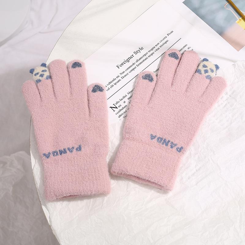 New Touchscreen Winter Cycling Gloves - Cute, Warm, Knitted for Girls & Couples