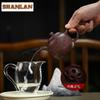 200ml Yixing Purple Clay Teapots Handmade Engraved Pot Raw Ore Dicaoqing Mud Tea Infuser Kettle Zisha Tea Set Tea Ceremony Gift