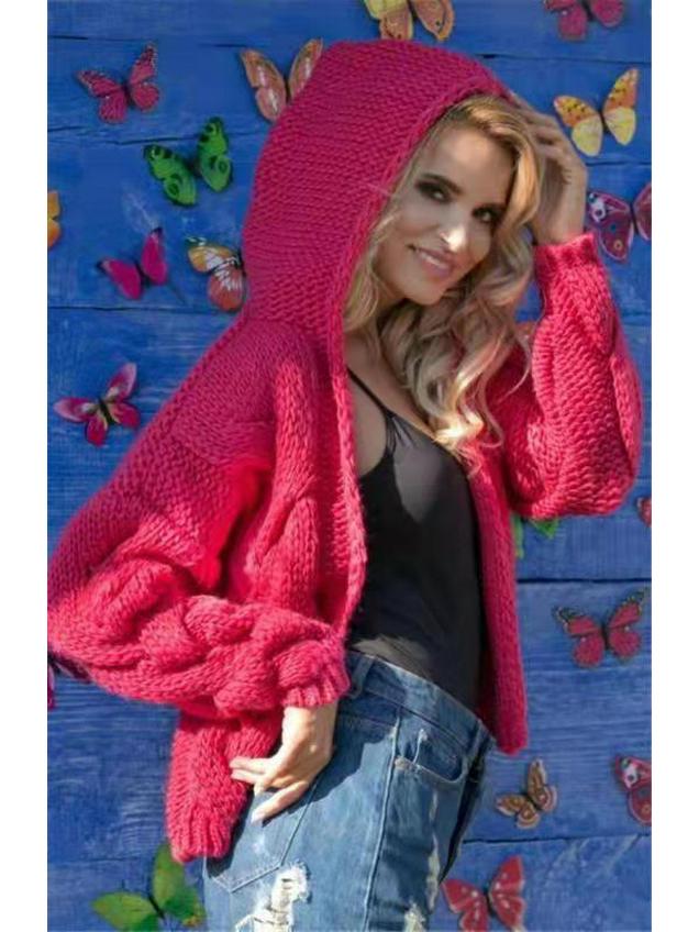 2024 Women's Loose High Neck Winter Fashion Sweater Coat