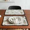 Washable Cotton Linen Dining Pads 12 x 18 Inch Easy Care for Home Kitchen Restaurant Decor Placemats