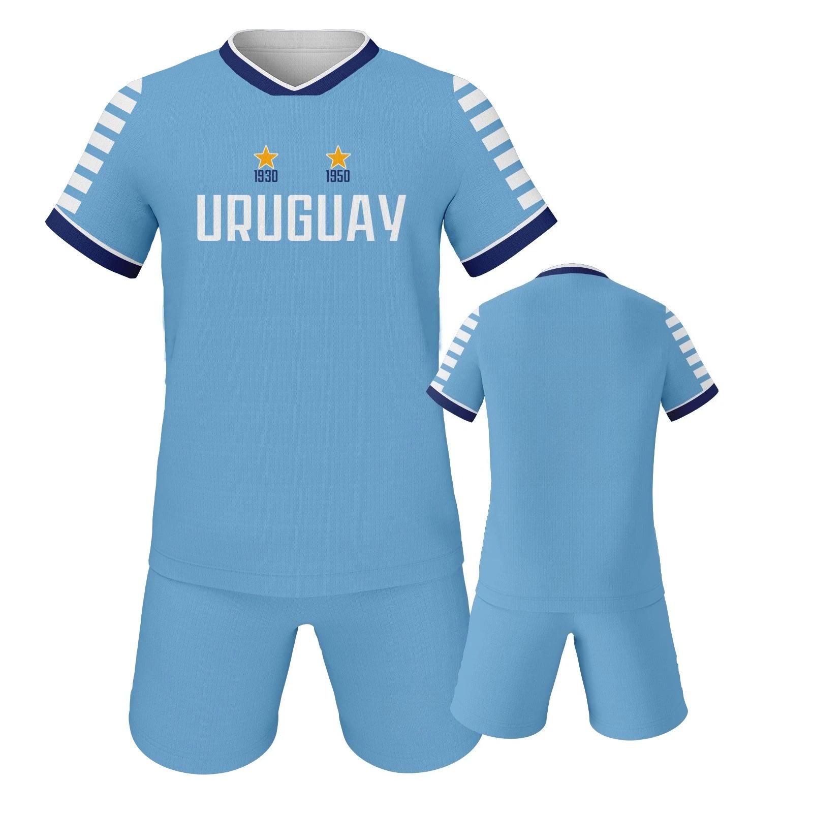 Uruguay Soccer Jersey Football Training Uniform Tracksuit Soccer Kit Custom XS