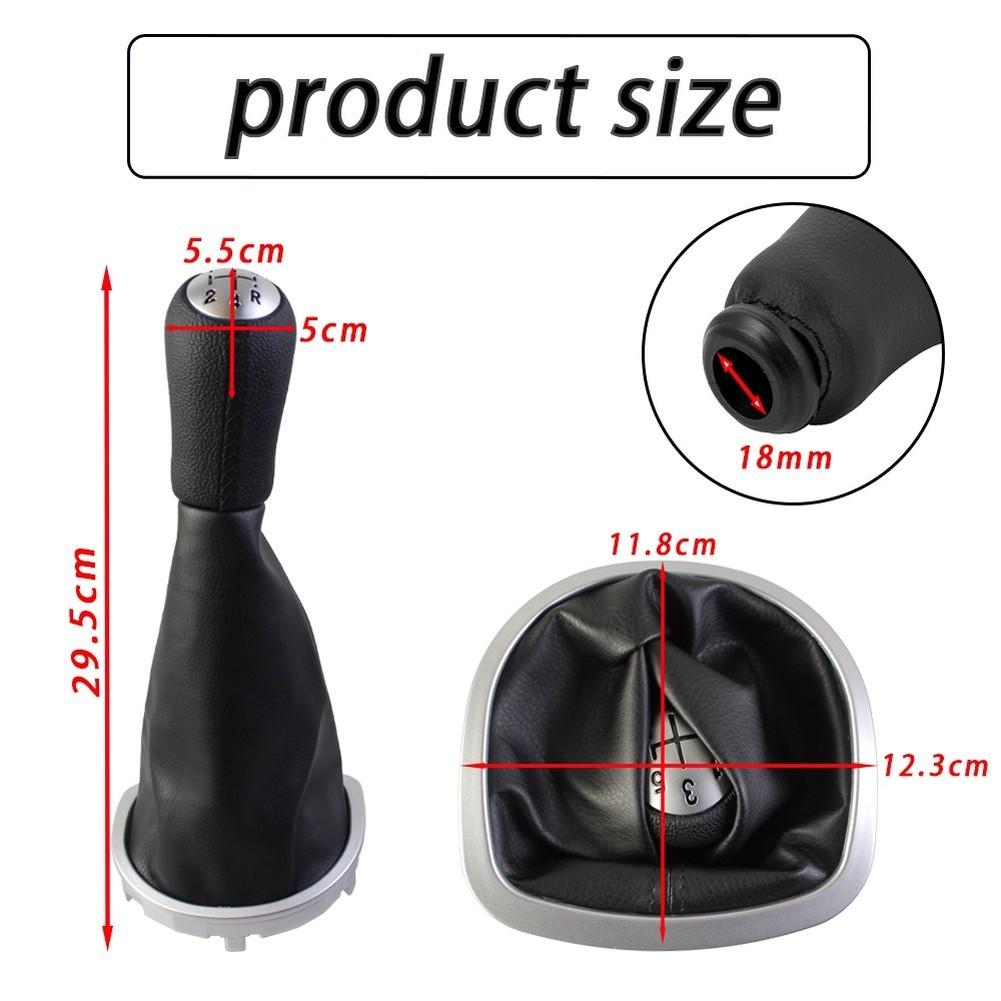 5 Speed Gear Shift Knob Handle Assembly Lever Shifter Gaiter Boot For Renault For Clio 3 III 2005-2012 Interior Accessories