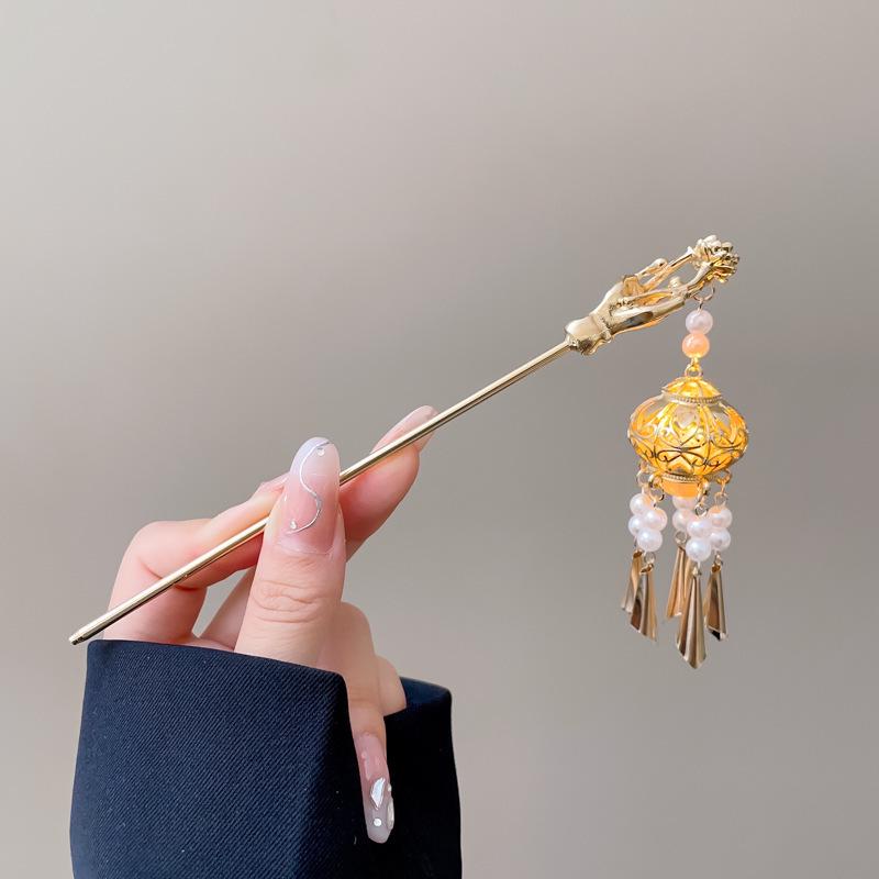 Vintage-inspirierte High-End Quasten-Haarnadel für Hanfu- und Cheongsam-Frisuren