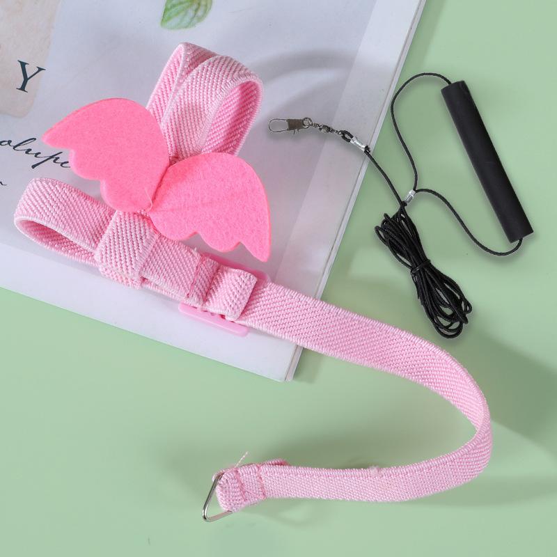 Random Adjustable Parrot Bird Harness Leash Set Anti-Bite Training Harness Parrots Outdoor Flying Rope