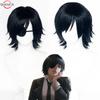 Anime Cosplay Himeno Cosplay Paruka Krátká Černá Tepelně Odolná Syntetická Anime Paruky + Síťka na Paruku