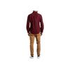Polo Ralph Lauren Solid Color Brand Logo Embroidered Long Sleeve Shirt Men shirts Burgundy 710804257-041