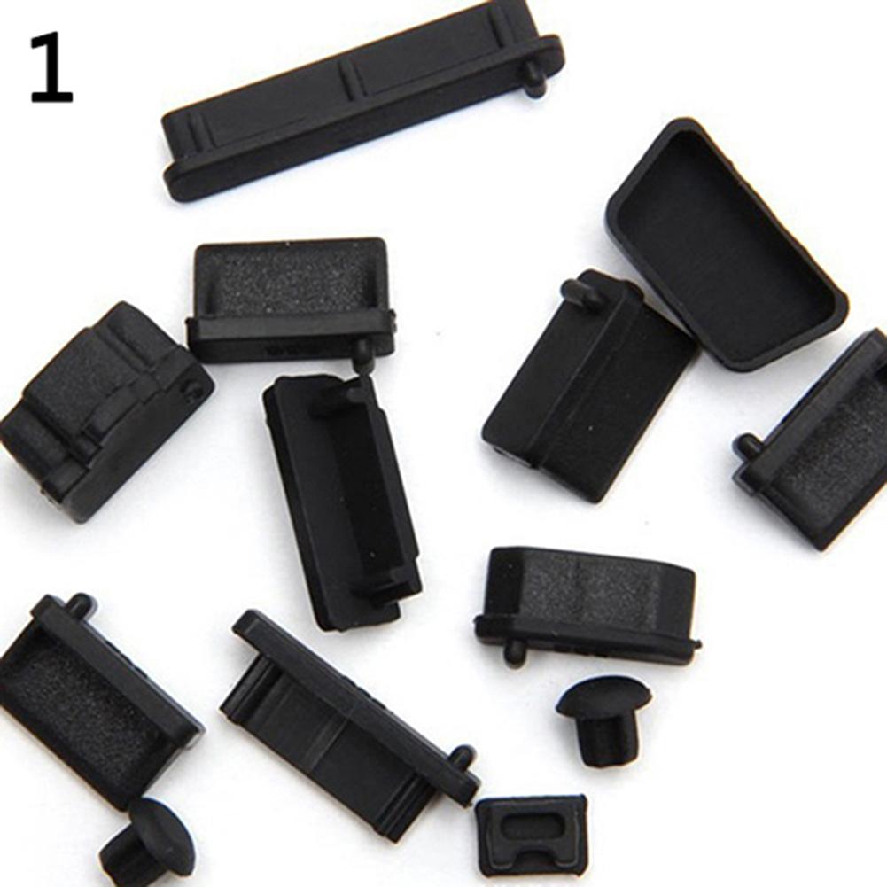 13Pcs Universal Silicone Anti USB Dust Port Dustproof Plugs Cover Stopper for Laptop Notebook