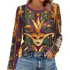 Long Sleeve Shirts For Women Cute Print Graphic Tees Blouses Casual Plus Size Basic Tops Pullover
