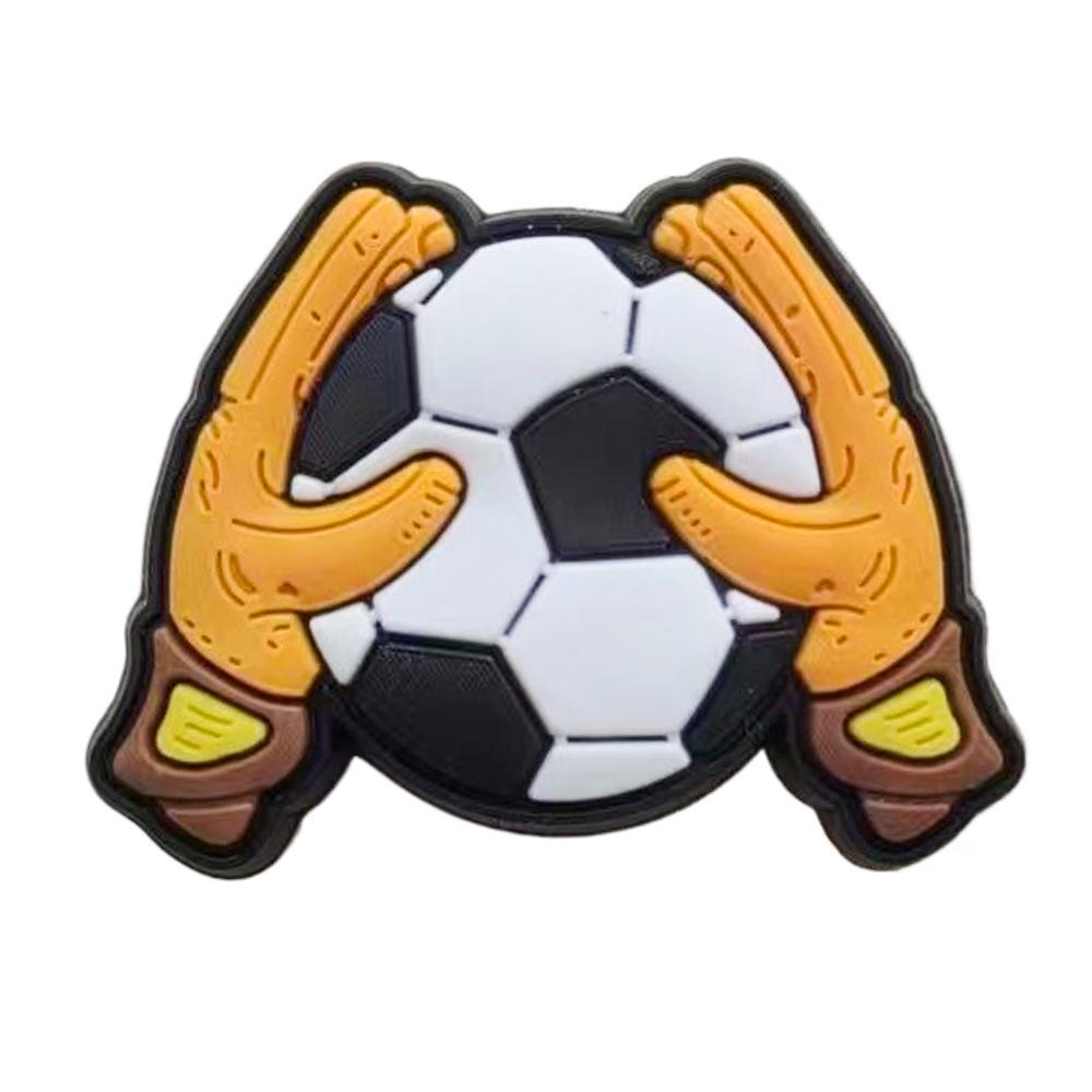 Fotbalová série Croc DIY Odnímatelné Sponky na boty - Měkké Gumové Dekorace na Dřeváky