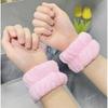 2 Stück Gesichtswasch-Armbänder Spa Waschband Mikrofaser Handgelenk-Handtücher Waschband zum Waschen des Gesichts Make-up Hautpflege Yoga Sport