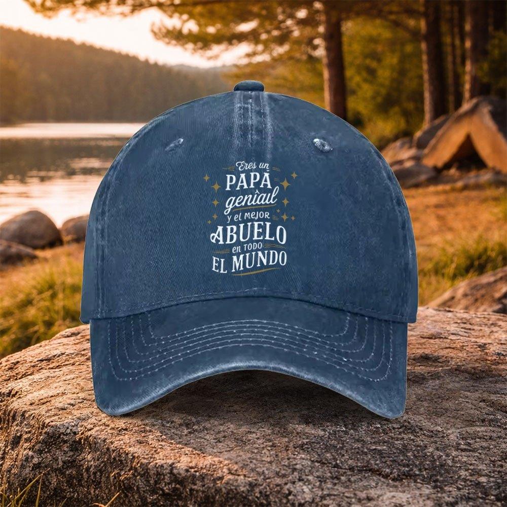 pc Casual Versatile Best Grandpa Letter Print Washed Baseball Cap Suitable for Golf Leisure Wear And Outdoor Activities Golf A