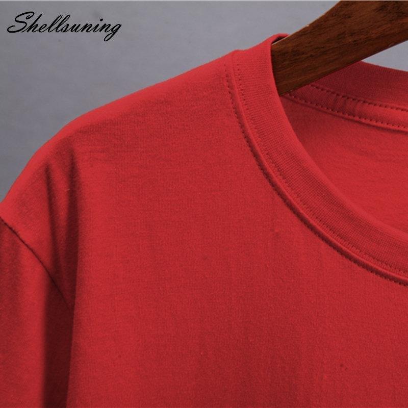 Shellsuning Cartoon Printing T-shirt Women Summer Fashion Casual Simple Short Sleeve 100% Cotton Soft Tees Female Oversized Basic Couple Tops