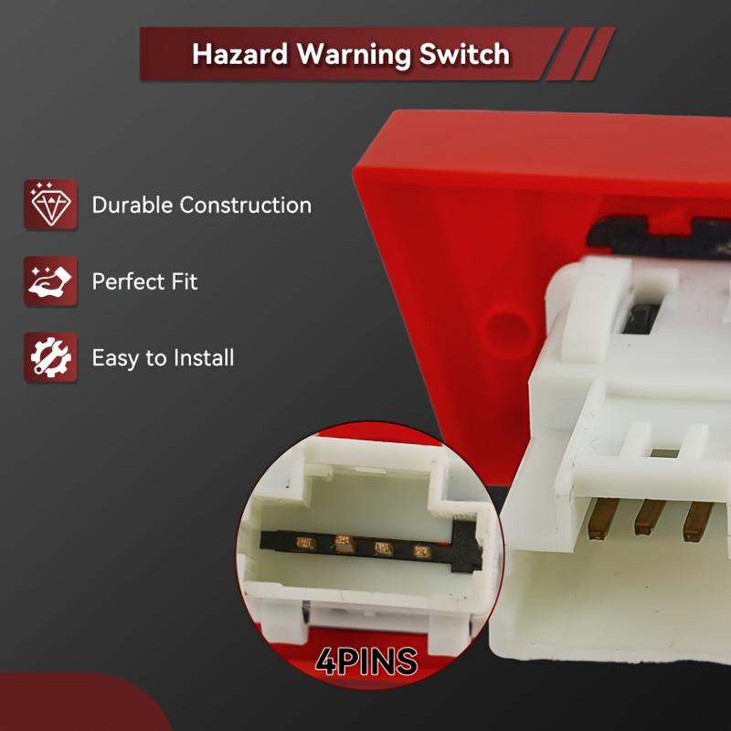6490NG Hazard Warning Light Switch Emergency Flasher Button For Peugeot 107 Citroen C1 Toyota Aygo Mk1