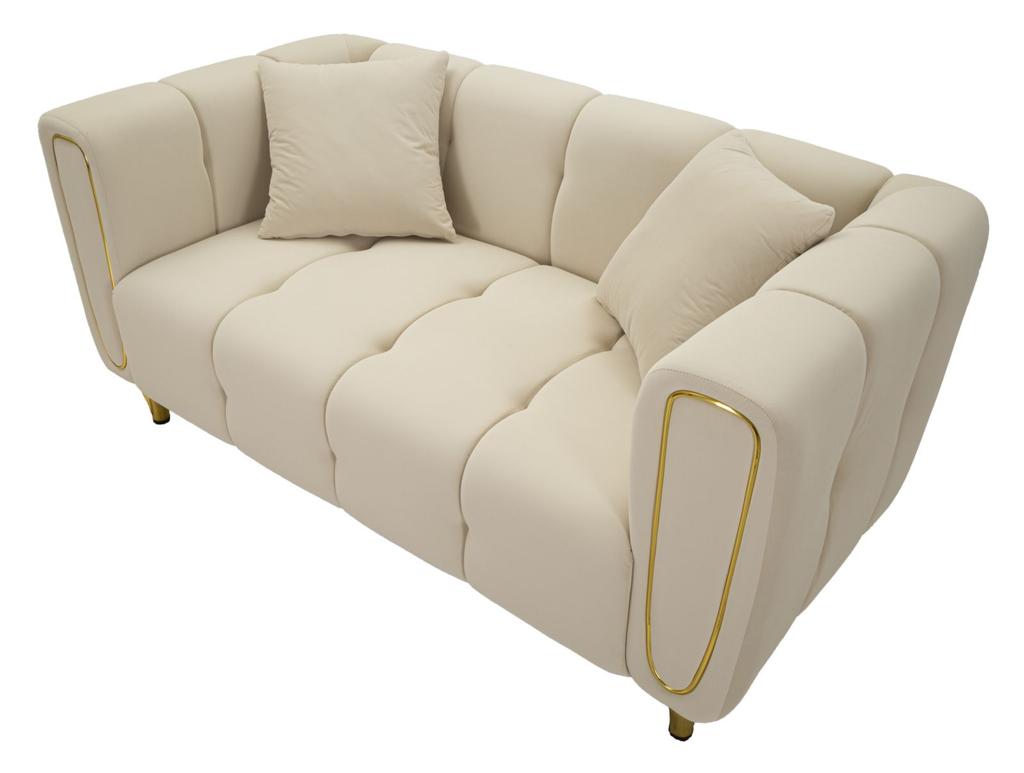 Sofa Alma Cream Z Poduszkami Cm 155X81X71