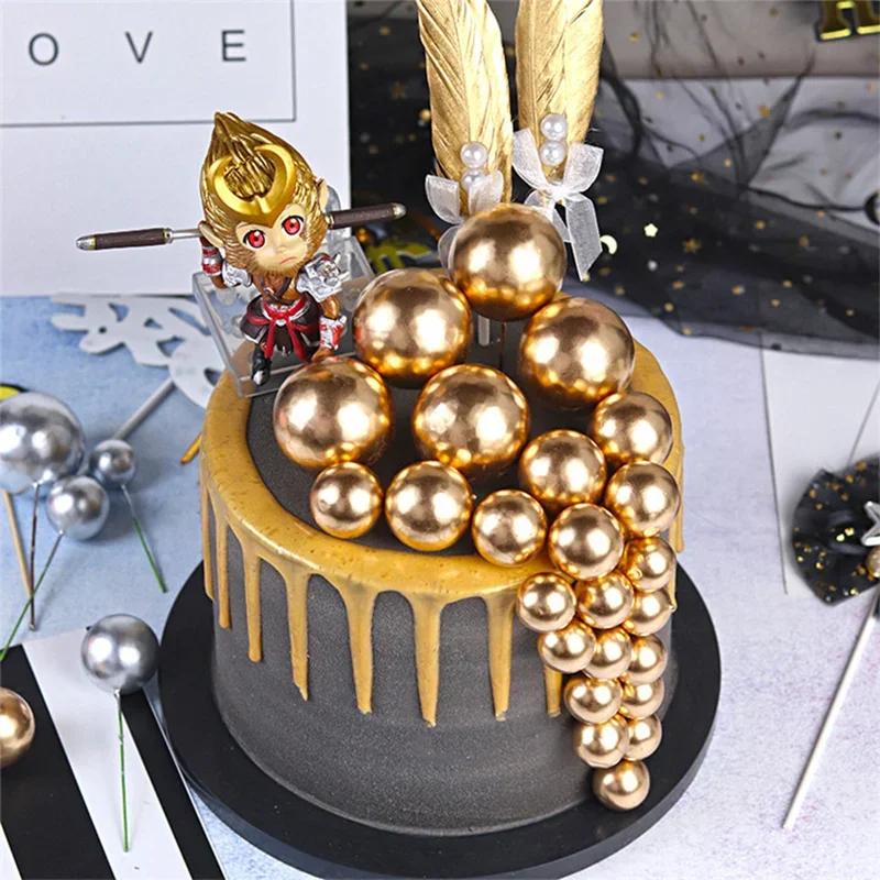 Cake Topper, Birthday Cup Cake Decoration, Baby Shower, Kids Birthday Party, Wedding Favor Supplies, 10pcs Lovely Gold Silver Ba