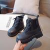 Children Fashion Boots Non-slip Kids Ankle Boots Causal Thick Bottom Girls Short Leather Boots All Match All Match Size 26-36